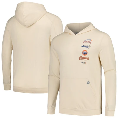 Men's Levelwear Cream Houston Astros Base Line Pullover Hoodie