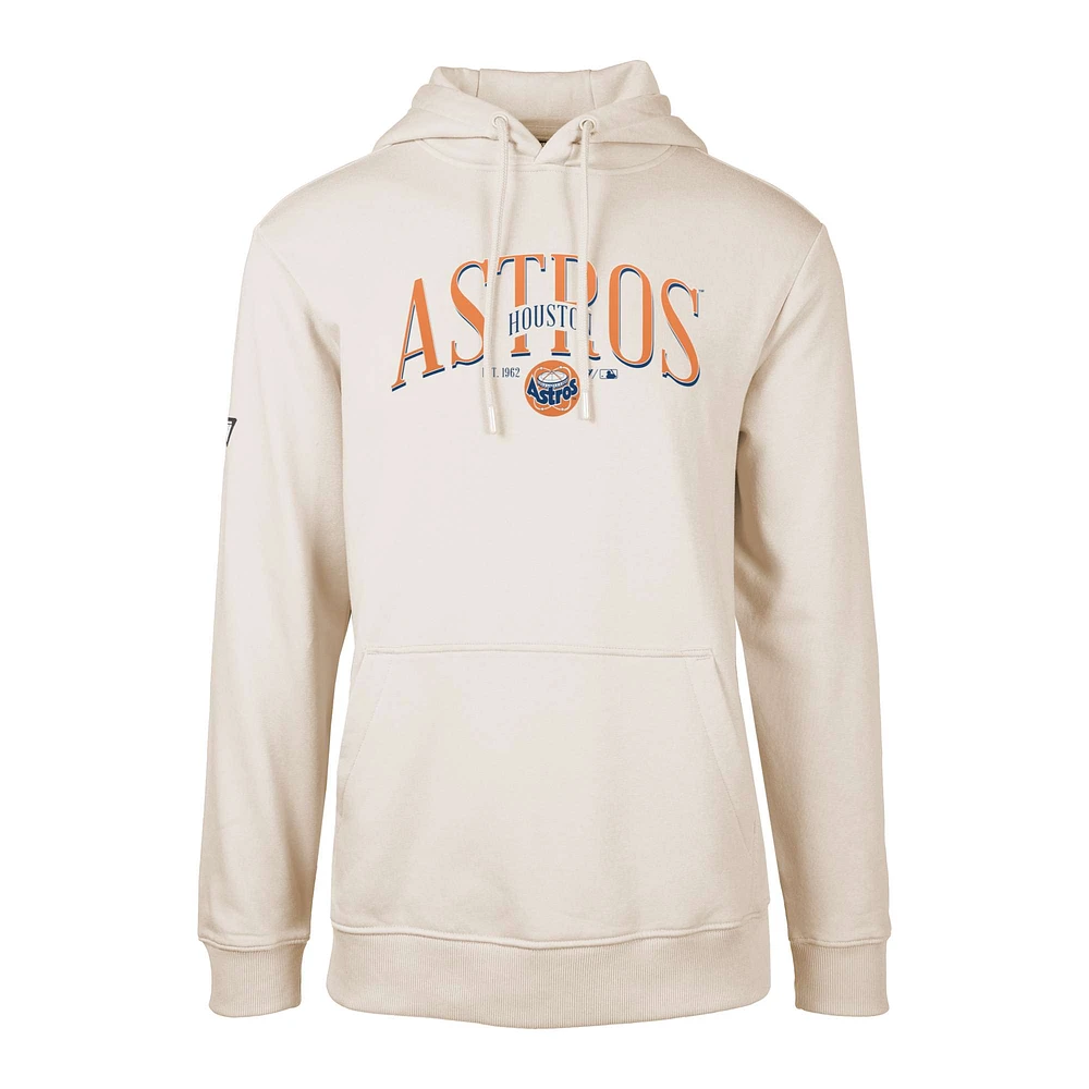 Sweat à capuche rétro pour homme de la collection Cooperstown Podium Houston Astros couleur crème Levelwear