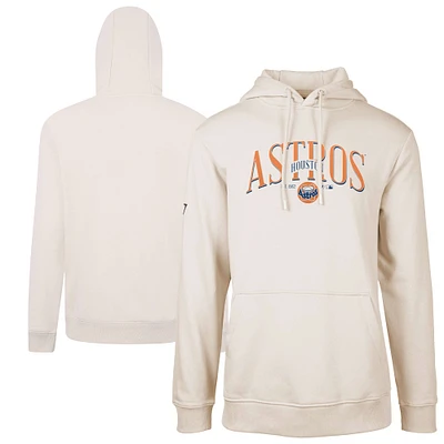 Sweat à capuche rétro pour homme de la collection Cooperstown Podium Houston Astros couleur crème Levelwear