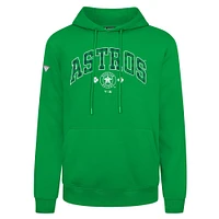 Men's Levelwear Houston Astros St. Patrick's Day Podium Plaid Pullover Hoodie
