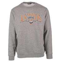 Men's Levelwear Heather Gray Houston Astros Cooperstown Collection Zane Vintage Pullover Sweatshirt