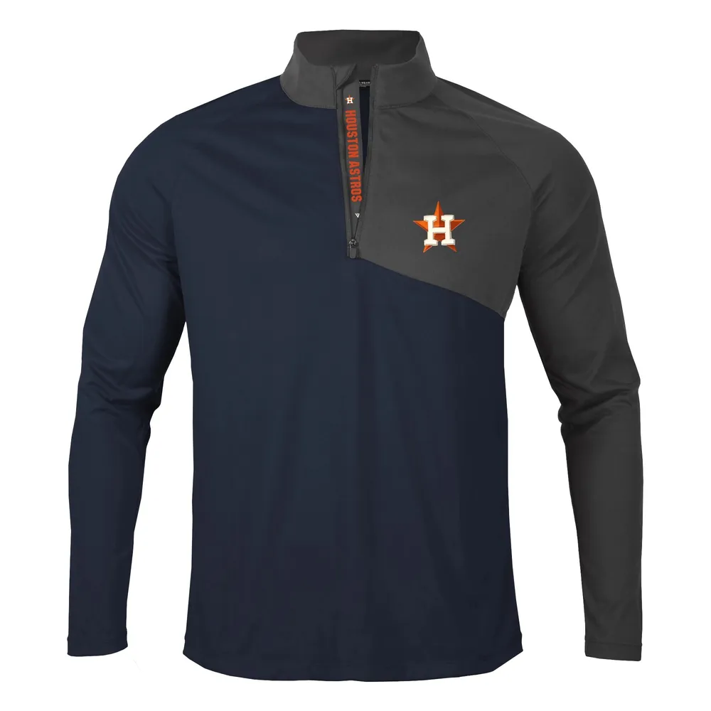 Houston Astros Antigua Team Quarter-Zip Pullover Top - Navy