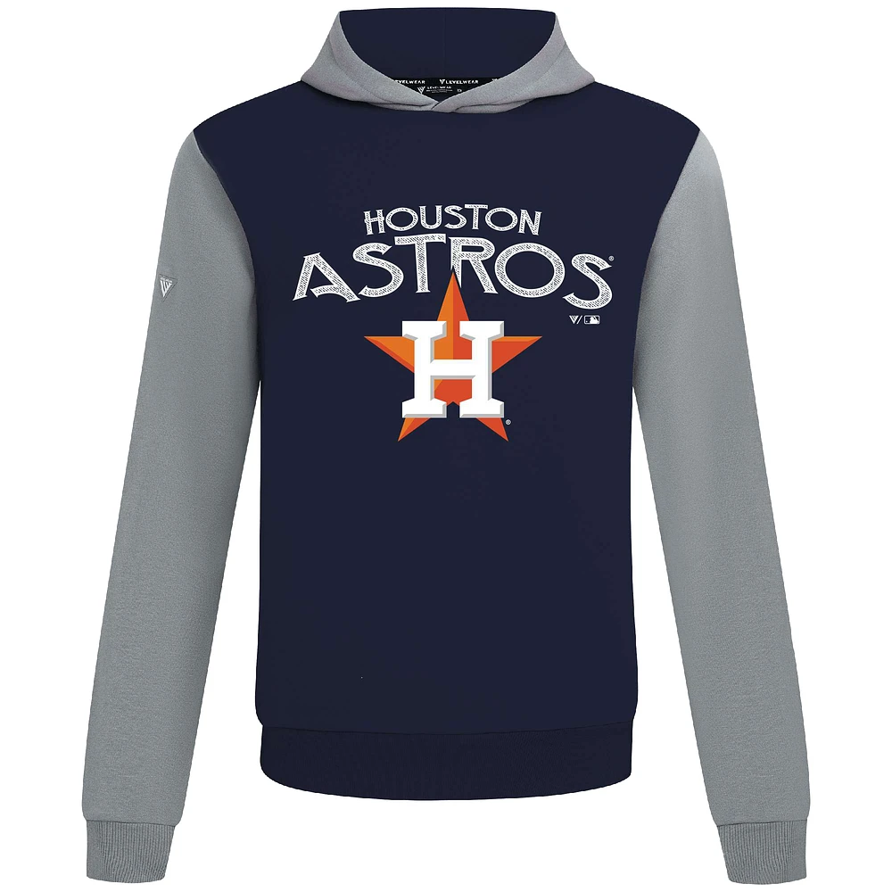 Men's Levelwear Navy Houston Astros Accolade Ultimate Mission Pullover Hoodie
