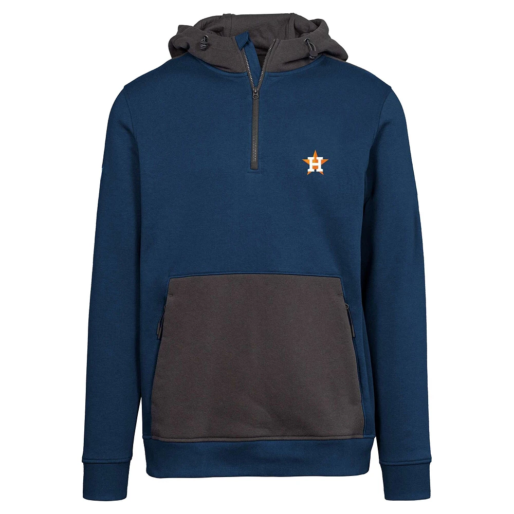 Men's Levelwear  Navy Houston Astros Chicane Insignia 2.0 Quarter-Zip Hoodie