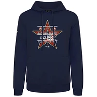 Men's Levelwear  Navy Houston Astros Cooperstown Collection Distressed Podium Acumen Pullover Hoodie