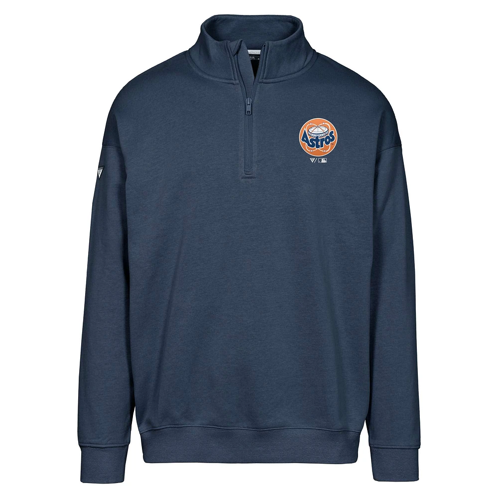 Men's Levelwear  Navy Houston Astros Cooperstown Collection Murray Quarter-Zip Sweatshirt