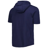 Chandail à capuchon manches courtes et fermeture éclair intégrale Houston Astros Recruit de Levelwear pour homme, bleu marine