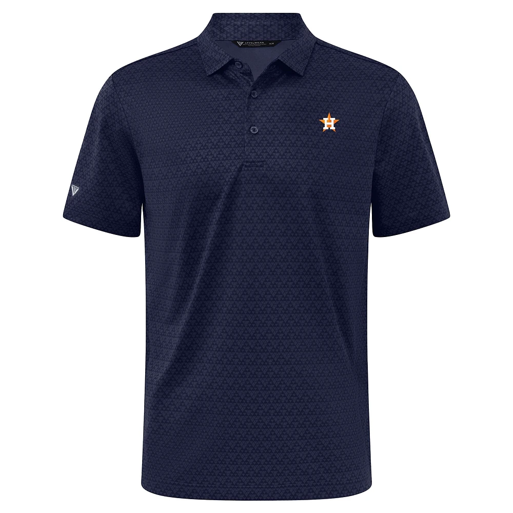 Men's Levelwear Navy Houston Astros System Insignia 2.0 Polo