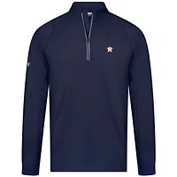 Men's Levelwear Navy Houston Astros Theory Insignia 2.0 Quarter-Zip Pullover Top