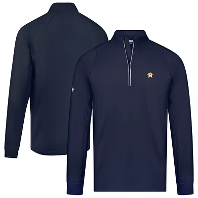 Men's Levelwear Navy Houston Astros Theory Insignia 2.0 Quarter-Zip Pullover Top