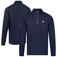 Men's Levelwear Navy Houston Astros Theory Insignia 2.0 Quarter-Zip Pullover Top