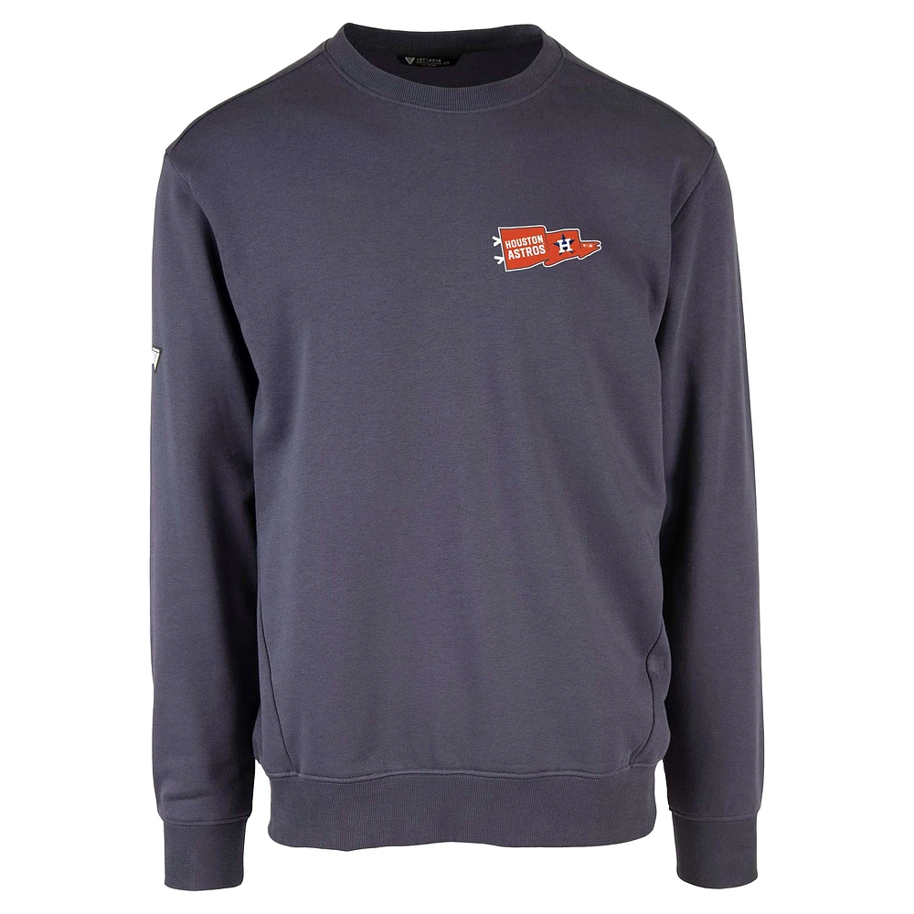 Men's Levelwear  Navy Houston Astros Zane Rafters Pullover Sweatshirt
