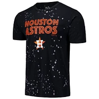 T-shirt Majestic Threads pour hommes, noir/blanc, Houston Astros Splatter