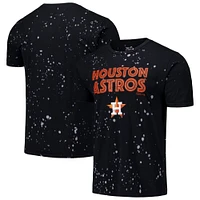 T-shirt Majestic Threads pour hommes, noir/blanc, Houston Astros Splatter