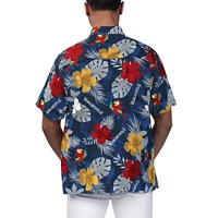 Chemise boutonnée de fête florale Margaritaville Navy Houston Astros Island Life pour hommes