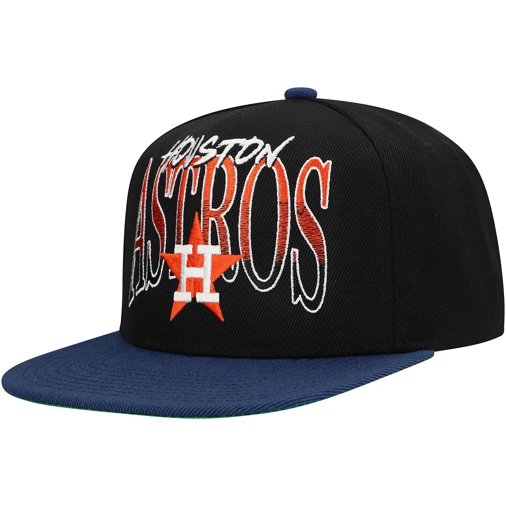 Casquette snapback Rise Up noire pour homme des Astros de Houston de Mitchell & Ness