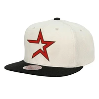 Casquette snapback basique Mitchell & Ness crème Houston Astros Cooperstown Collection pour homme