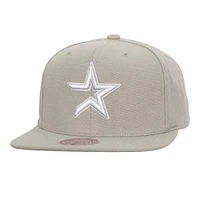 Casquette snapback grise Houston Astros de Mitchell & Ness pour homme