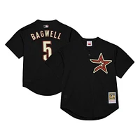Maillot d'entraînement de frappeur en maille noir Mitchell & Ness Jeff Bagwell des Astros Houston la collection Cooperstown pour hommes