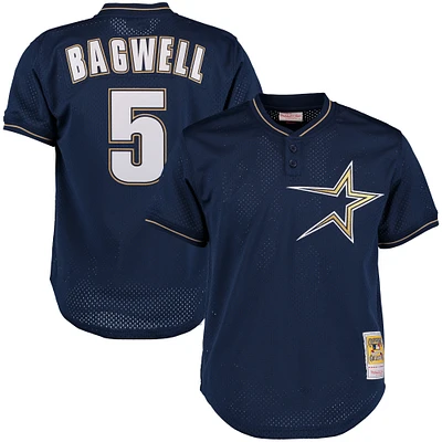 Maillot d'entraînement au bâton en maille Mitchell & Ness Jeff Bagwell Navy Houston Astros Cooperstown 1997 pour hommes