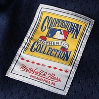 Maillot d'entraînement au bâton en maille Mitchell & Ness Jeff Bagwell pour hommes, bleu marine, Houston Astros Cooperstown