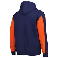 Chandail à capuchon en molleton couleurs contrastées pour homme Houston Astros Mitchell & Ness bleu marine/orange