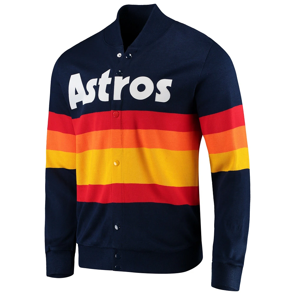 Veste à boutons-pression pour homme Houston Astros Collection Cooperstown bleu marine Mitchell & Ness