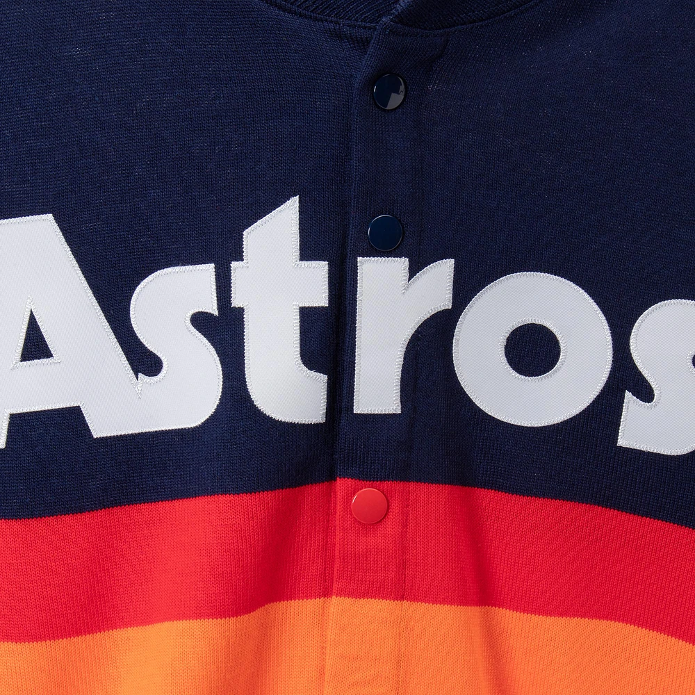 Veste à boutons-pression pour homme Houston Astros Collection Cooperstown bleu marine Mitchell & Ness