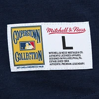 Men's Mitchell & Ness Navy Houston Astros Cooperstown Collection Legendary Raglan Slub Henley 3/4-Sleeve T-Shirt