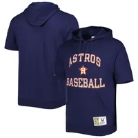 Lids Houston Astros Mitchell & Ness Cooperstown Collection Washed Fleece  Pullover Short Sleeve Hoodie - Navy