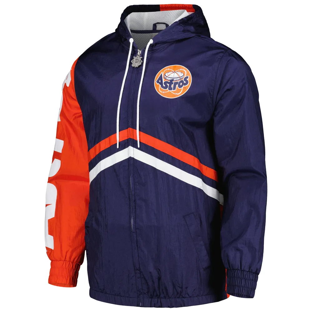 Men's Houston Astros Mitchell & Ness Navy Undeniable Full-Zip Hoodie  Windbreaker Jacket