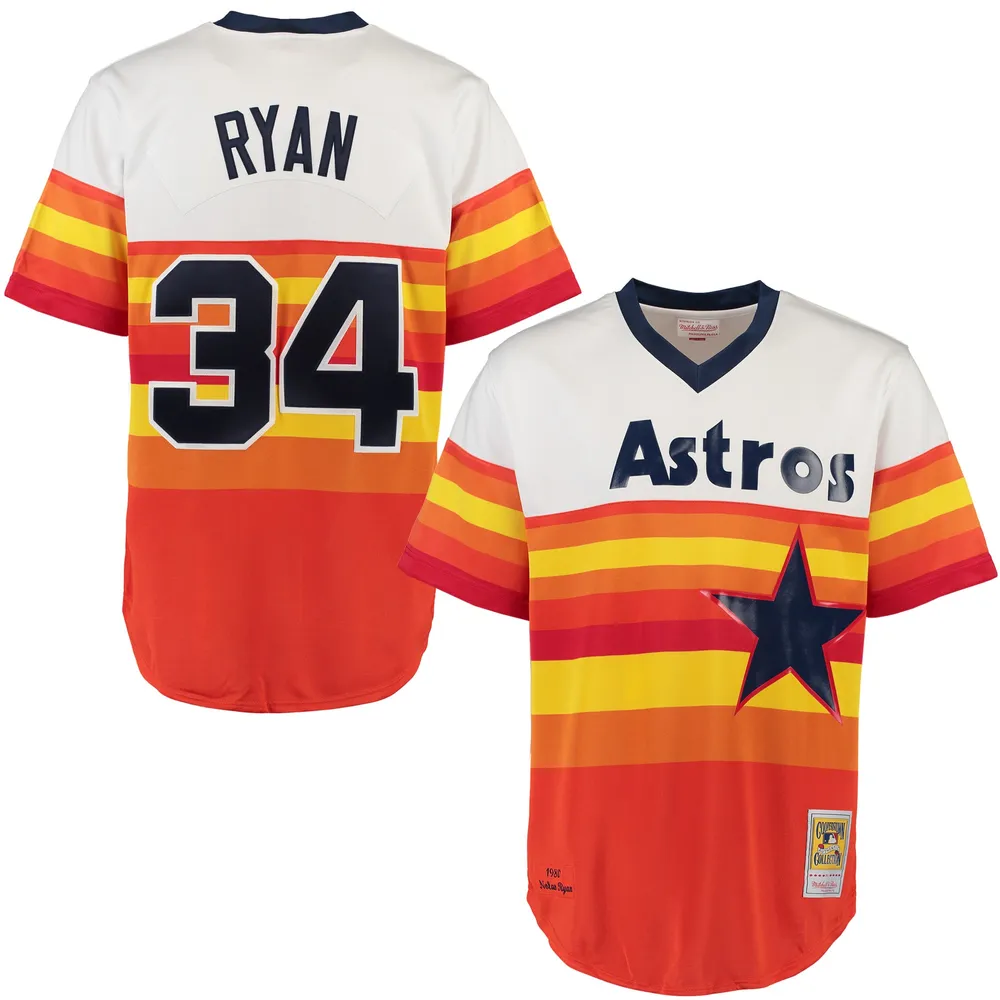 Men's Mitchell & Ness Nolan Ryan White Houston Astros Throwback Authentic Jersey