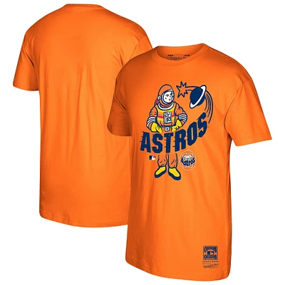 Men's Mitchell & Ness Orange Houston Astros Astro-Naught T-Shirt