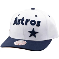 Men's Mitchell & Ness White Houston Astros Cooperstown Collection Pro Crown Snapback Hat