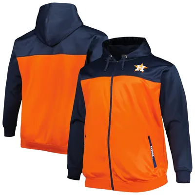 Houston Astros Antigua Metallic Big & Tall Quarter-Zip Jacket