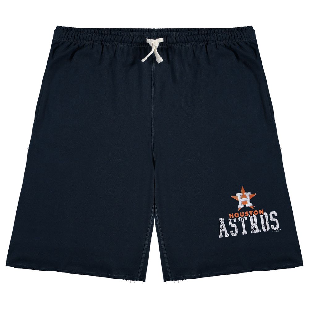 Men's Navy Houston Astros Big & Tall French Terry Shorts