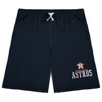 Men's Navy Houston Astros Big & Tall French Terry Shorts