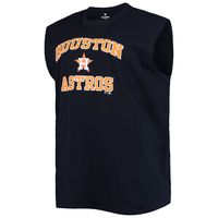 Profile Men's Navy Houston Astros Big & Tall Jersey Muscle Tank Top