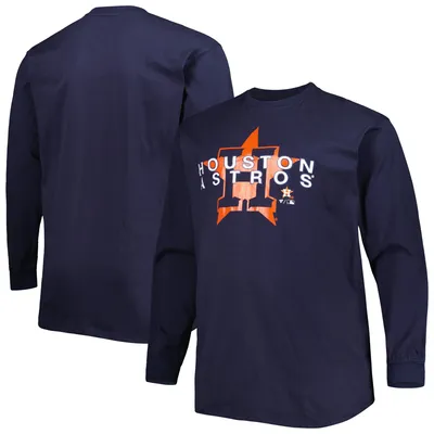Houston Astros Big & Tall Long Sleeve T-Shirt - Navy