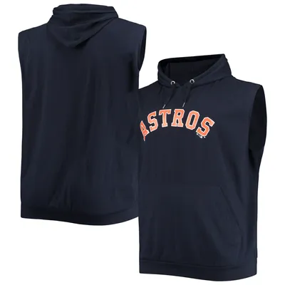 Houston Astros Jersey Muscle Sleeveless Pullover Hoodie - Navy