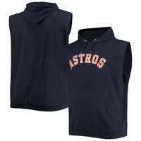 Houston Astros New Era Sleeveless Pullover Hoodie - Heather Navy