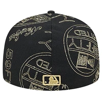 Casquette ajustée 59FIFTY Day Allover des Houston Astros New Era noire pour hommes