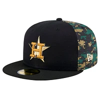 Men's New Era Black Houston Astros Digi Camo 59FIFTY Fitted Hat