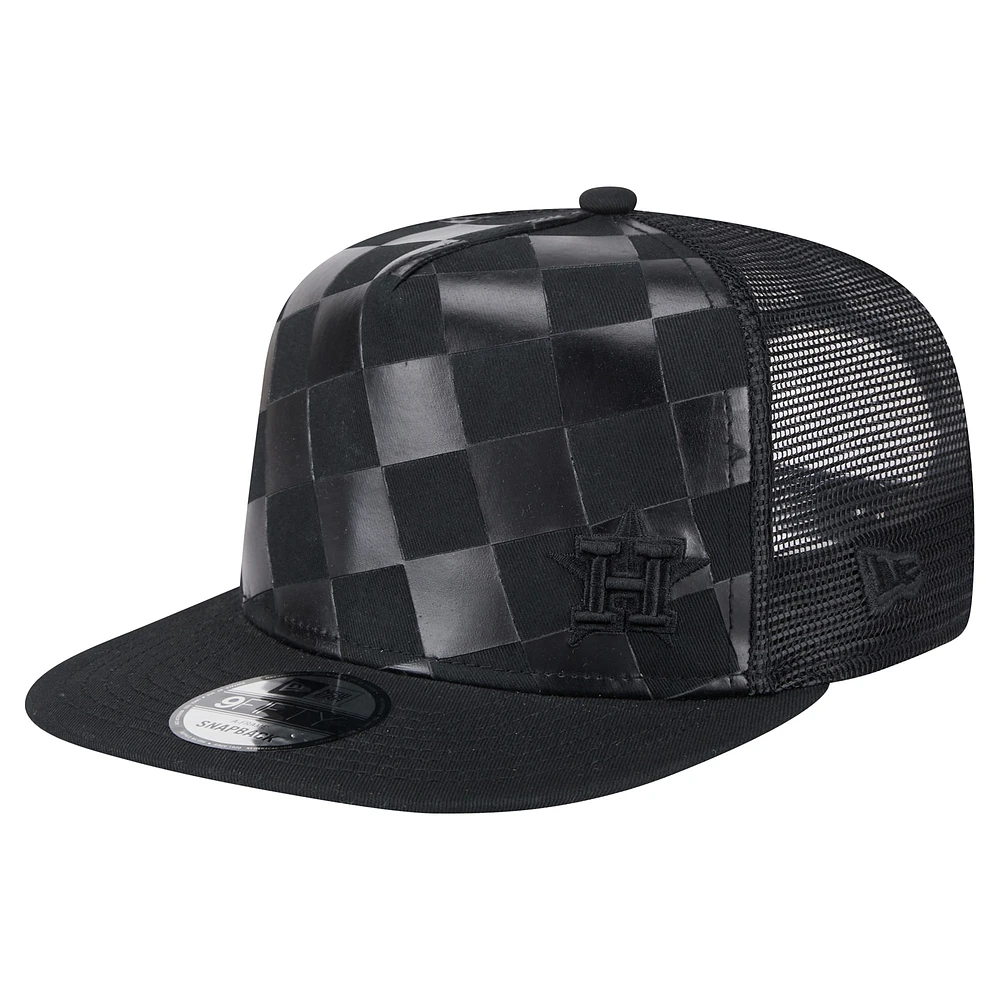 Casquette snapback A-Frame Trucker 9FIFTY noire pour homme des Astros de Houston de New Era