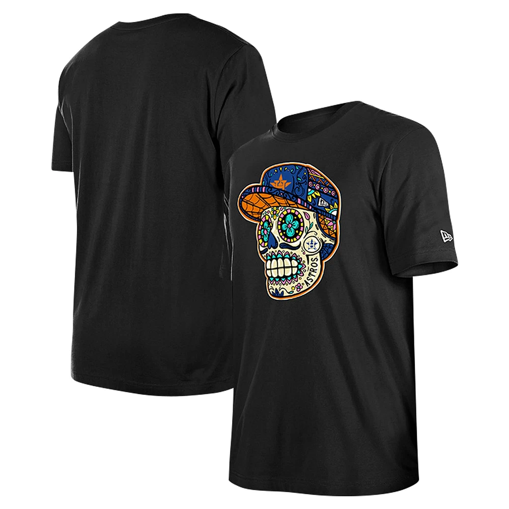 T-shirt noir Houston Astros Sugar Skulls New Era pour hommes