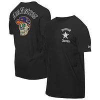 T-shirt noir New Era pour homme avec motif Sugar Skulls des Astros de Houston