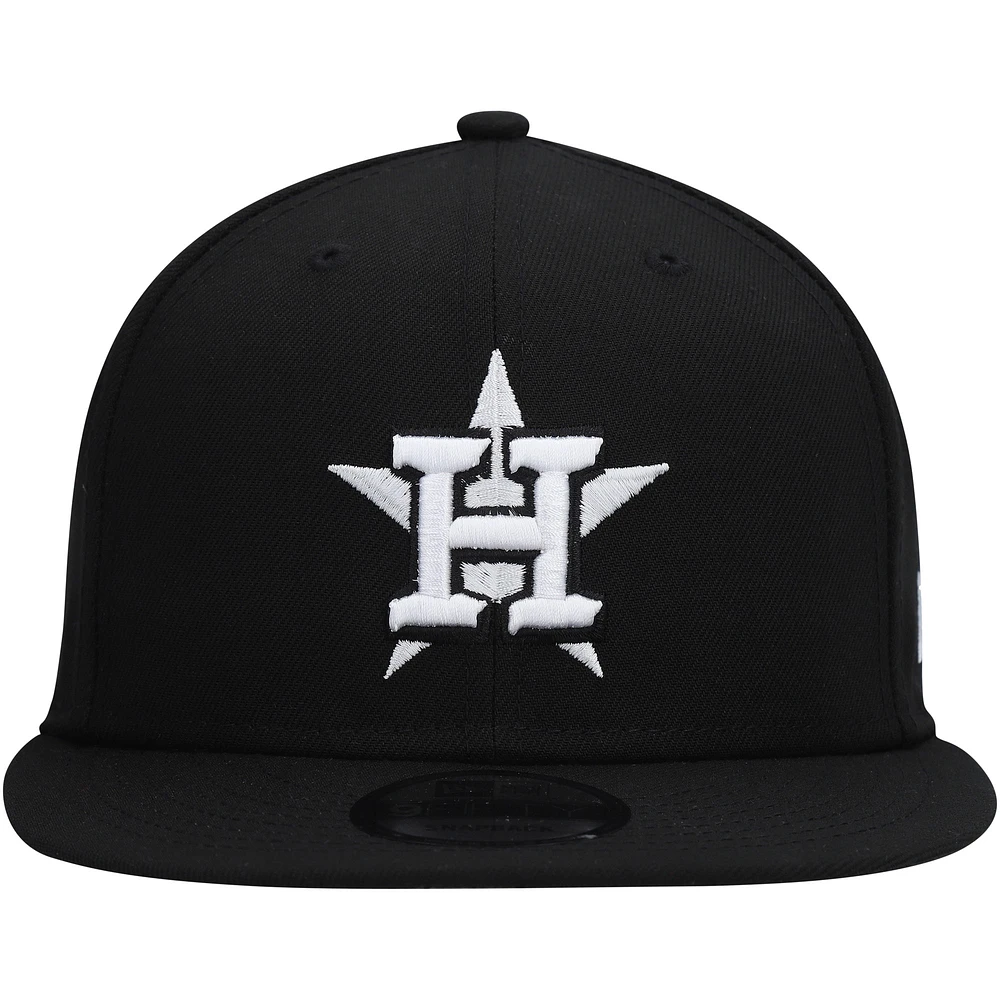 Men's New Era Black Houston Astros Team 9FIFTY Snapback Hat