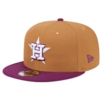 Men's New Era Brown/Purple Houston Astros Color Pack Two-Tone 9FIFTY Snapback Hat