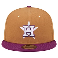 Men's New Era Brown/Purple Houston Astros Color Pack Two-Tone 9FIFTY Snapback Hat