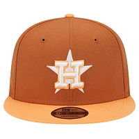 Men's New Era Brown Houston Astros Spring Color Two-Tone 9FIFTY Snapback Hat